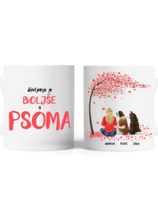 Personalizirana skodelica - Življenje je boljše s psom