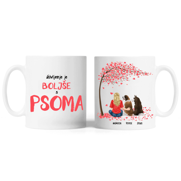 Personalizirana skodelica - Življenje je boljše s psom