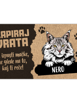 Personaliziran predpražnik - Ne izpusti mačke