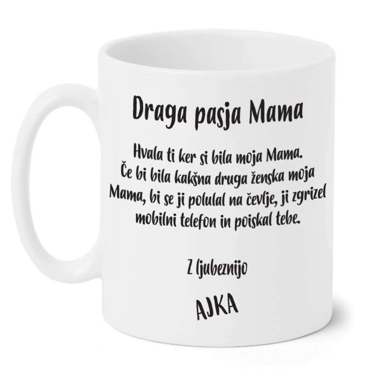 Personalizirana skodelica - Draga pasja mama