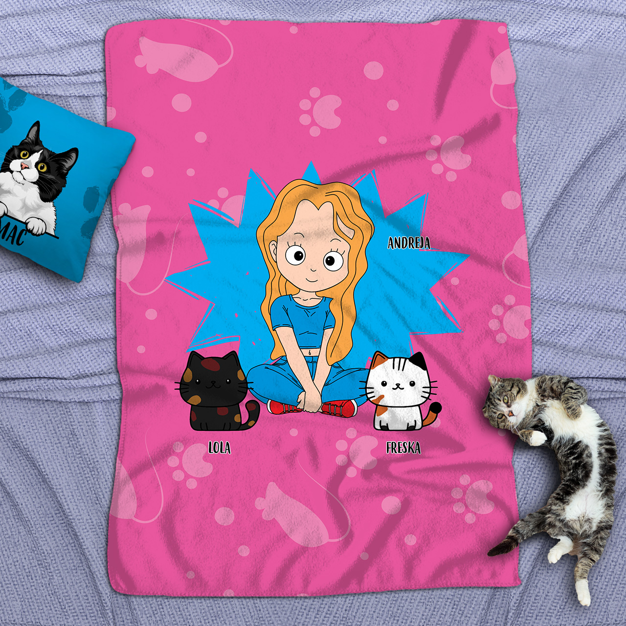 Personalizirana odeja - Mačja mama