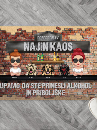 Personaliziran predpražnik - Dobrodošli v najin kaos