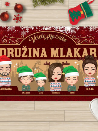 Personaliziran predpražnik - Praznična družina