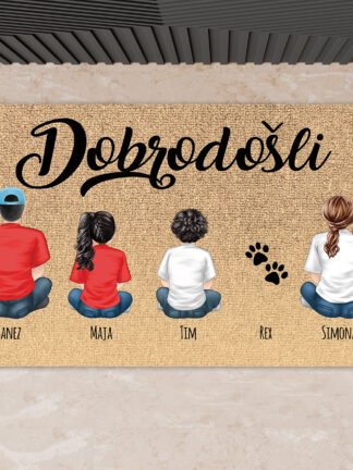 Personaliziran predpražnik - Družina & Hišni ljubljenček