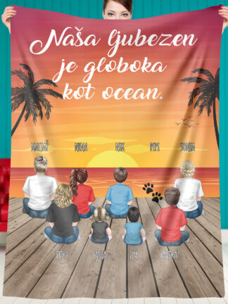 Družina & Hišni ljubljenček - Personalizirana odeja