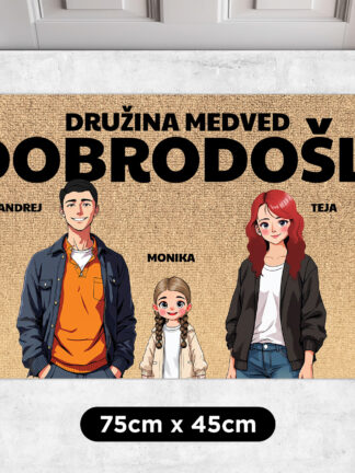 Personalizirani predpražnik - Družina Anime