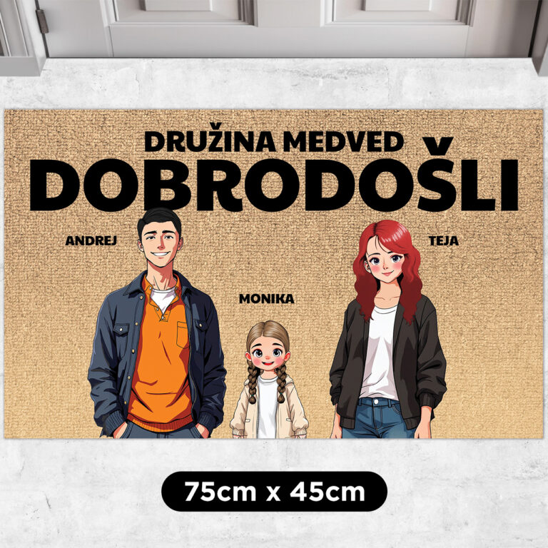 Personalizirani predpražnik - Družina Anime