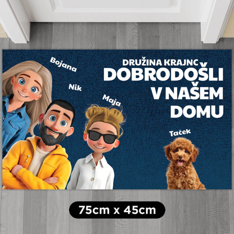 Personaliziran predpražnik - Dom, a prikupen!