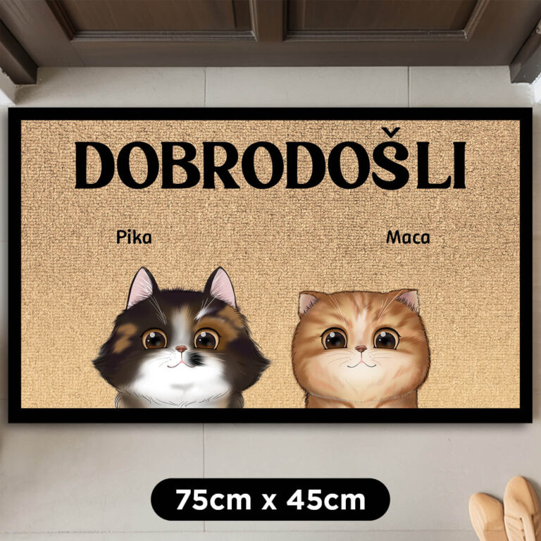 Personaliziran predpražnik - Dobrodošli, smrtniki