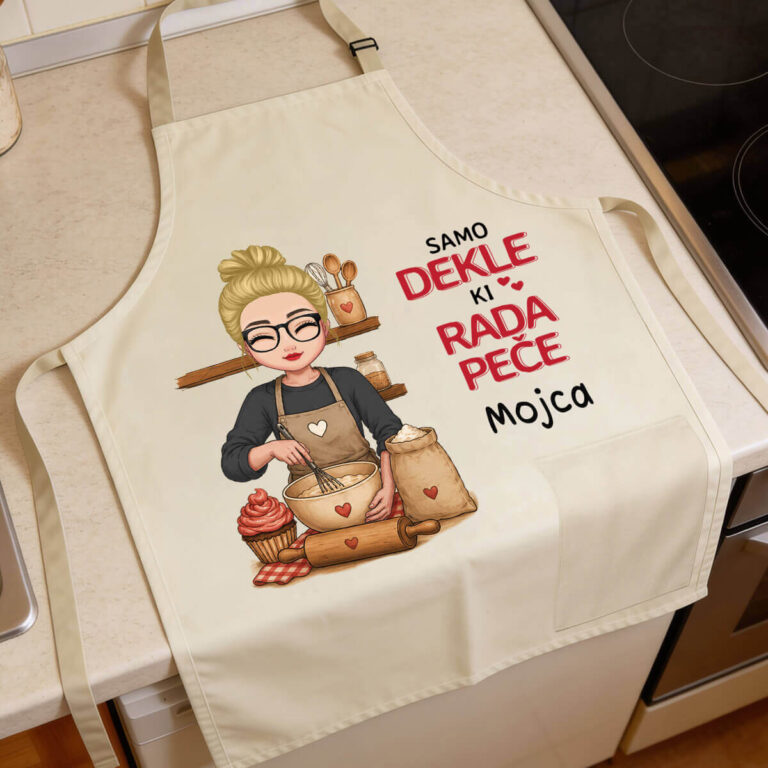 Personaliziran predpasnik – Samo dekle, ki rada peče