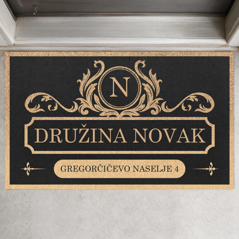 Personaliziran predpražnik s tvojim priimkom